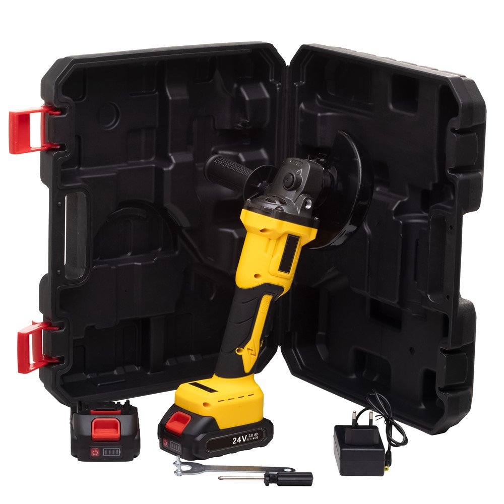 Угловая шлифовальная машина РЫСЬ Инструменты для дома AG-24 BL/A/2A (2Ah)